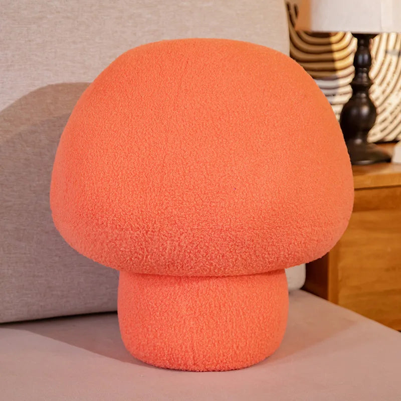 Mushroom Plushie Throw Pillow, Eight Colors, 12-20" | 30-50 cm