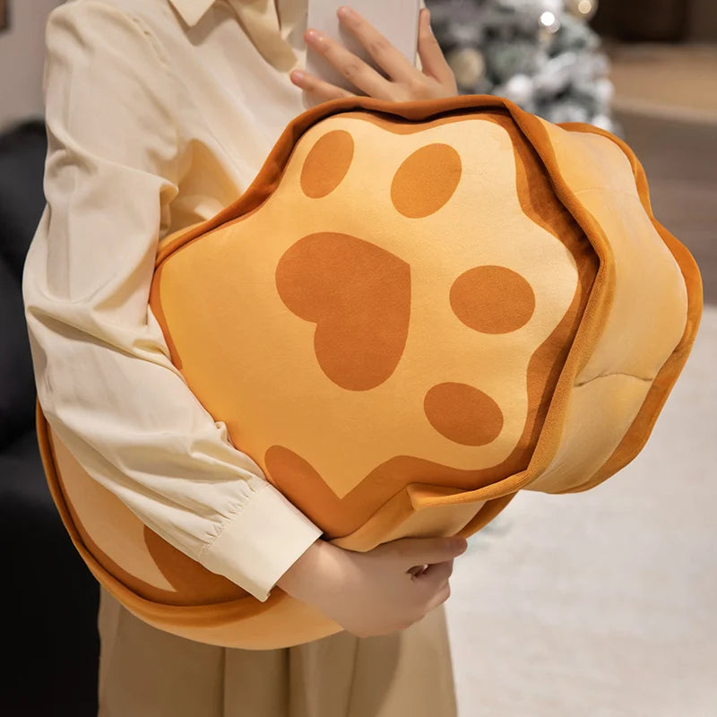 Taiyaki Cat Paw Plush Doll Pillow, 10-18" | 25-45 cm – Soft Japanese Snack Toy