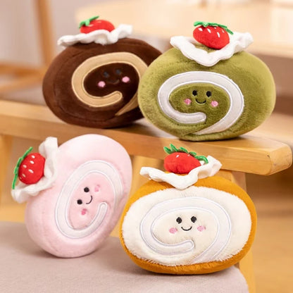 Plush Strawberry Cake Roll – Sweet, Squishy, and Oh-So-Kawaii!