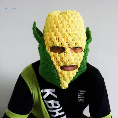 Corn Balaclava Knit Hat | Novelty Halloween Costume Cap