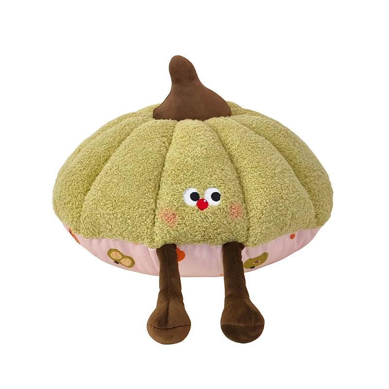 Pumpkin Plush Pillow - Soft Cartoon Gourd Cushion, 16" | 40 cm