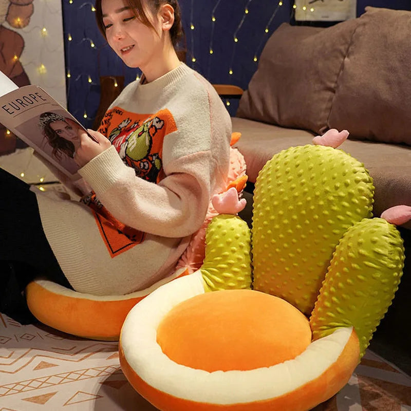 Cactus Children's Seat Cushion - Cozy and Soft