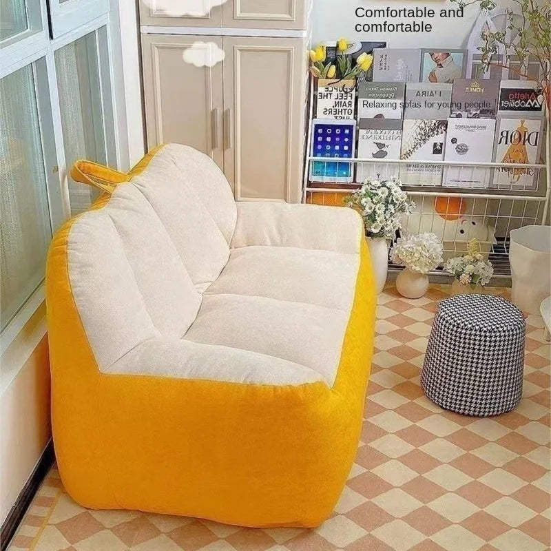 Pumpkin-Themed Two-Person Bean Bag Couch - Four Colors