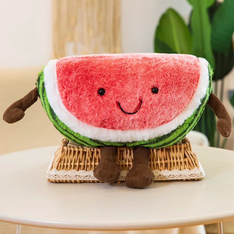 Juguete de peluche en forma de cuña de sandía de dibujos animados, 11-16" | 28-40 cm
