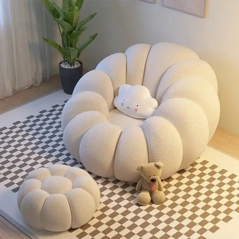Fauteuil en peluche inspiré de la citrouille - Six couleurs