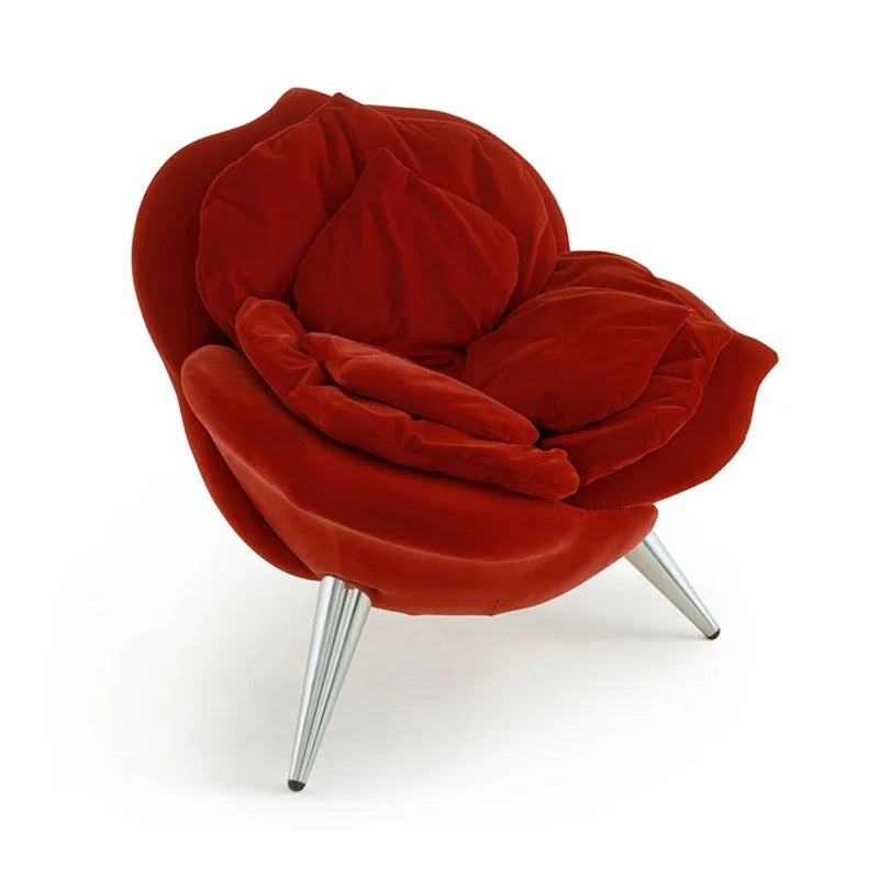 Rose Akzentstuhl – Elegant, Plüschig und Bequem