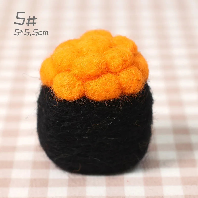 Wool Felt Sushi Plushies – Realistic Mini Food Plush Toys