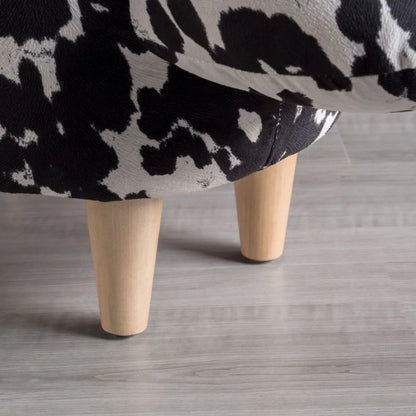 Cow Ottoman with Velvet Fabric in Two Colors