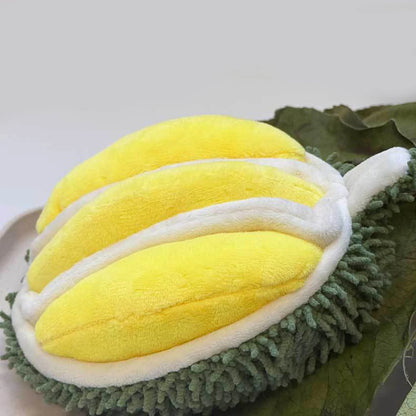 Squeaky Durian Plushie Dog Toy – Interactive Plush Food for Pets