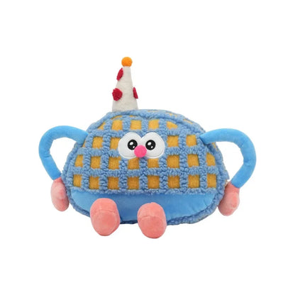 Birthday Waffle Cushion Plushie for Head/Lumbar Support, 14-20" | 35-50 cm