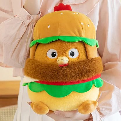 Chicken in a Hamburger Plushie, 12-20" | 30-50 cm