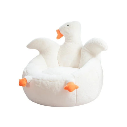 Large White Goose Plushie Chair