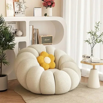 Pumpkin-Inspired Plush Sofa Chair - Six Colors