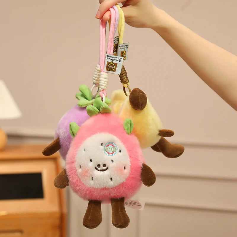 Kawaii Cartoon Fruit Plush Toys, Four Styles – Durian, Kiwi, Dragon Fruit, Banana