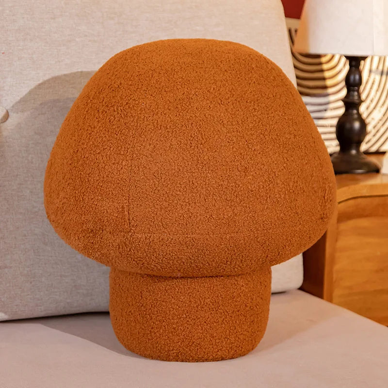 Mushroom Plushie Throw Pillow, Eight Colors, 12-20" | 30-50 cm