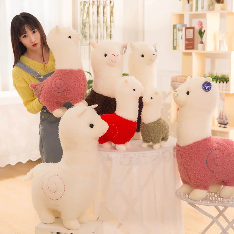 Adorable Alpaca Stuffed Animal, Six Colors, 10-31" | 25-80 cm