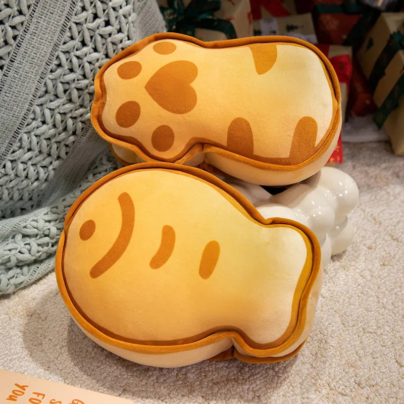 Taiyaki Cat Paw Plush Doll Pillow, 10-18" | 25-45 cm – Soft Japanese Snack Toy