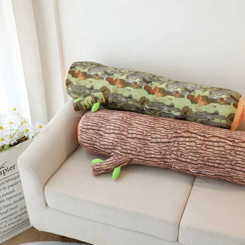 Peluche Tronc d'Arbre Réaliste, Deux Couleurs, 18-33" | 45-85 cm