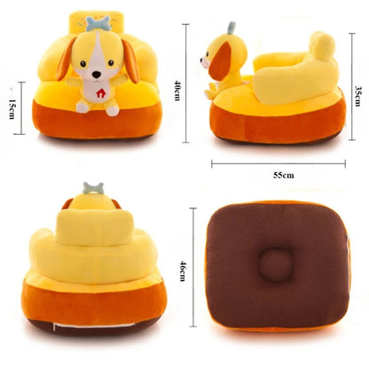 Asiento de Apoyo para Bebés de Peluche - Tres Diseños de Animales