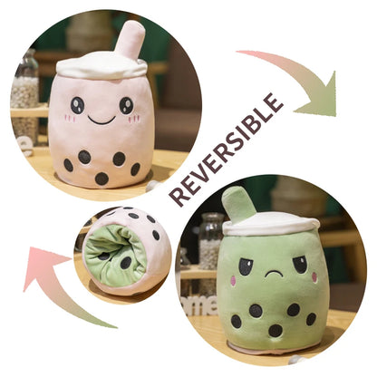 Plushie Reversible Boba Tea Toy, 6-10" | 15-25 cm