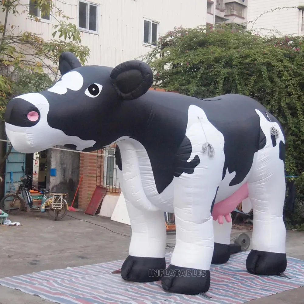 Realistic Standing Inflatable Cow – Customizable Life-Size Animal Decor