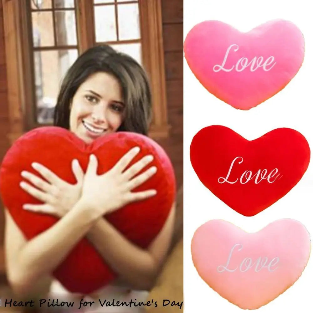 Plüsch-Konversationsherz-Wurfkissen - Drei Farben und Größen