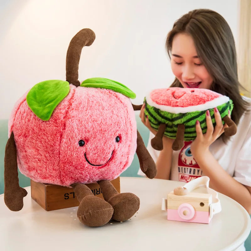 Juguete de peluche en forma de cuña de sandía de dibujos animados, 11-16" | 28-40 cm
