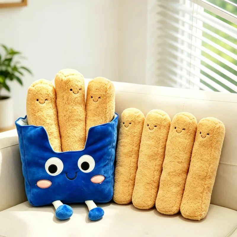 Detachable French Fries Plush Toy – Giant Novelty Fries Pillow, 16" | 40 cm