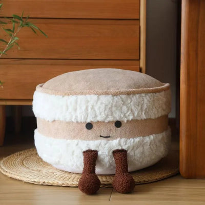 Bread-Shaped Footstool – Cute Plush Seat Pier for Living Room
