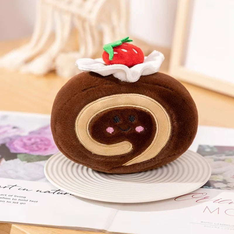 Plush Strawberry Cake Roll – Sweet, Squishy, and Oh-So-Kawaii!