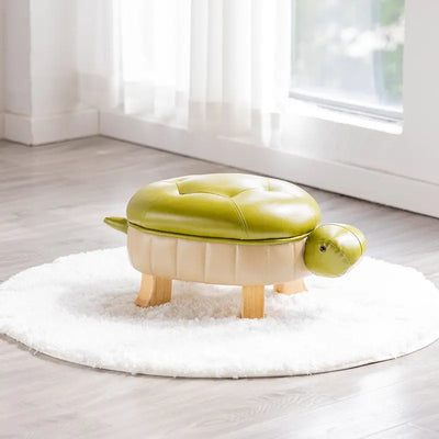 Pouf en simili cuir Turtle Time - Cinq couleurs