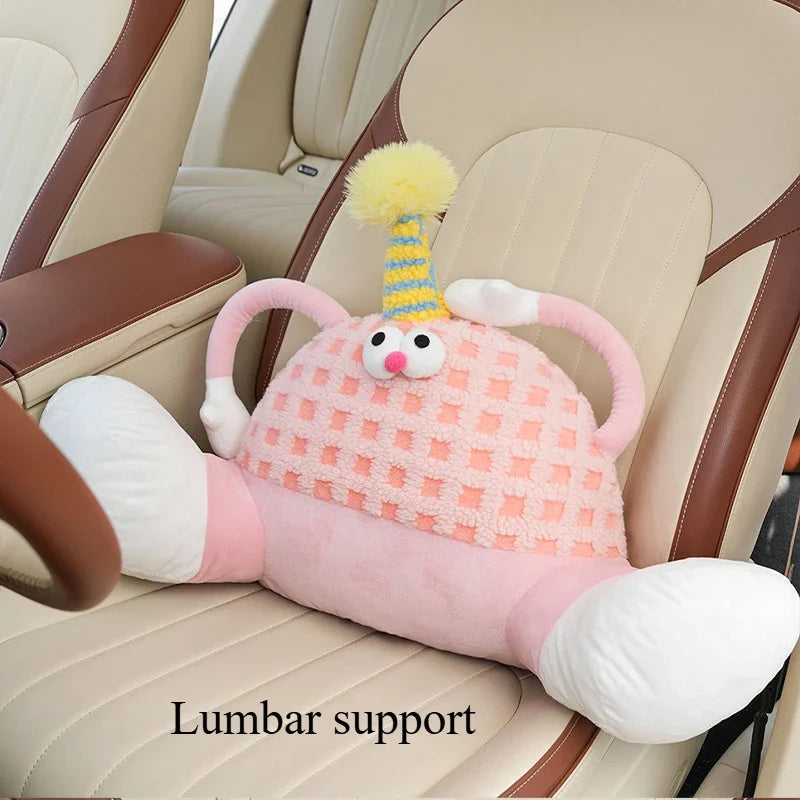 Birthday Waffle Cushion Plushie for Head/Lumbar Support, 14-20" | 35-50 cm