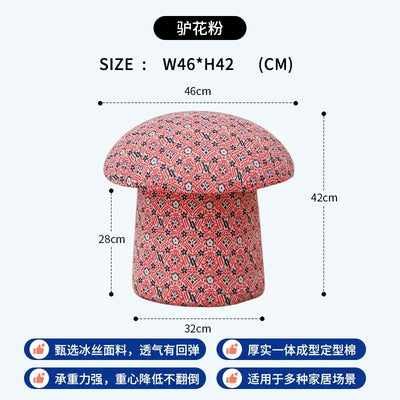 Gemütlicher Kapuzen-Plüsch-Pilz-Ottoman - Fünf Farben