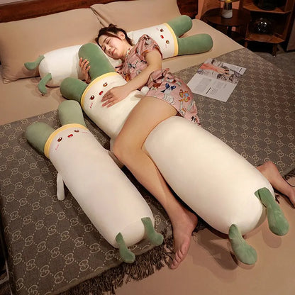 Kawaii Green Onion Body Pillow Plushie – Giant Plush Toy for Cozy Nights