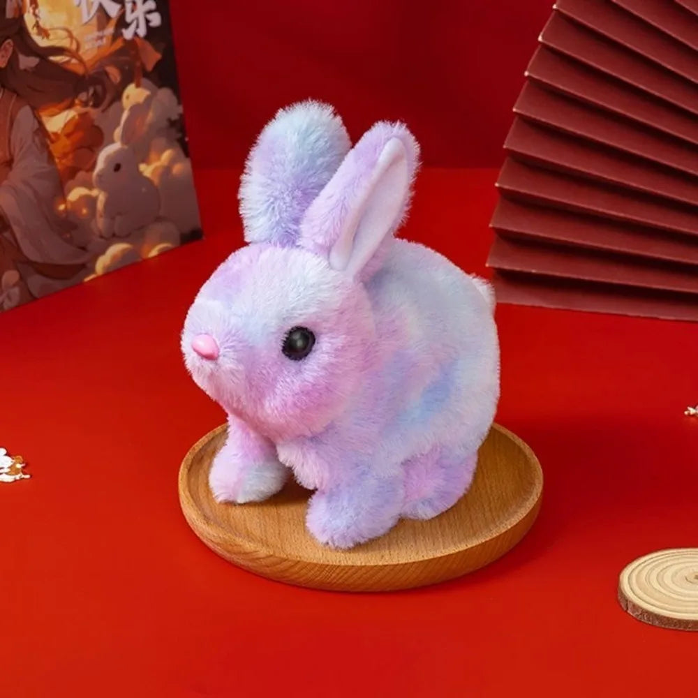 Tie-Dye Electric Bunny Plushie, 4" | 10 cm - Batteries not Included