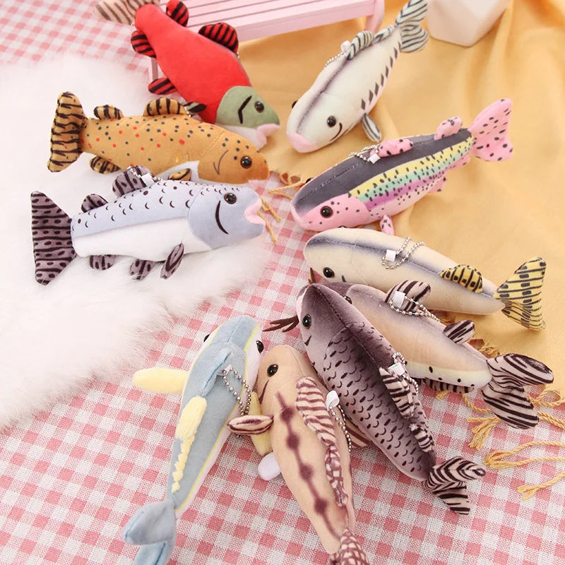 Tropical Fish Plush Pendant Keychain – Aquarium Catfish Doll