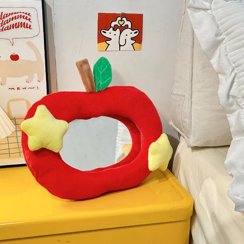 Apple-Shaped Acrylic Makeup Mirror | Cute Wall Vanity Mirror