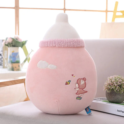 Plush Feeding Bottle Pillow Toy – Kawaii Baby Soother Novelty Gift