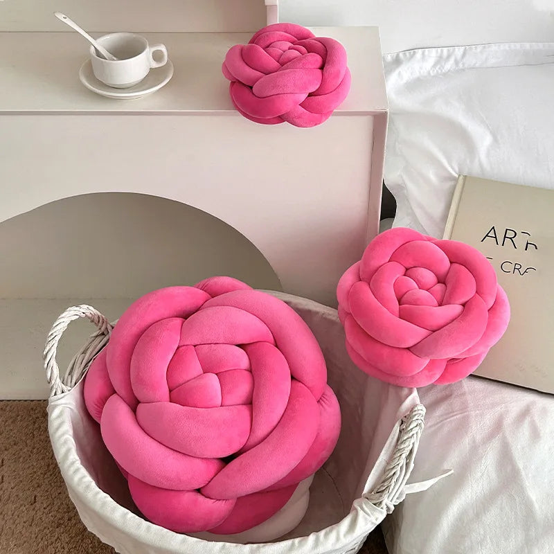 Rose Knot Plushie Throw Pillow, 11" | 28 cm 🌹