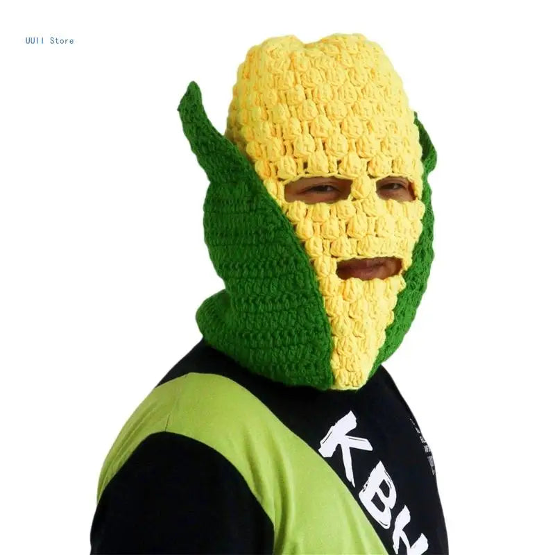 Corn Balaclava Knit Hat | Novelty Halloween Costume Cap