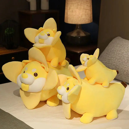 Plushie Shiba Inu como un plátano, 10-24" | 25-60 centímetros