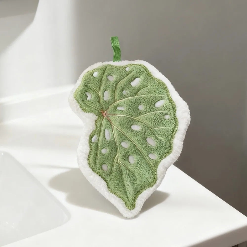 Leaves Design Absorbent Hand Towel - Eight Styles | Botanical Print Kitchen Towel