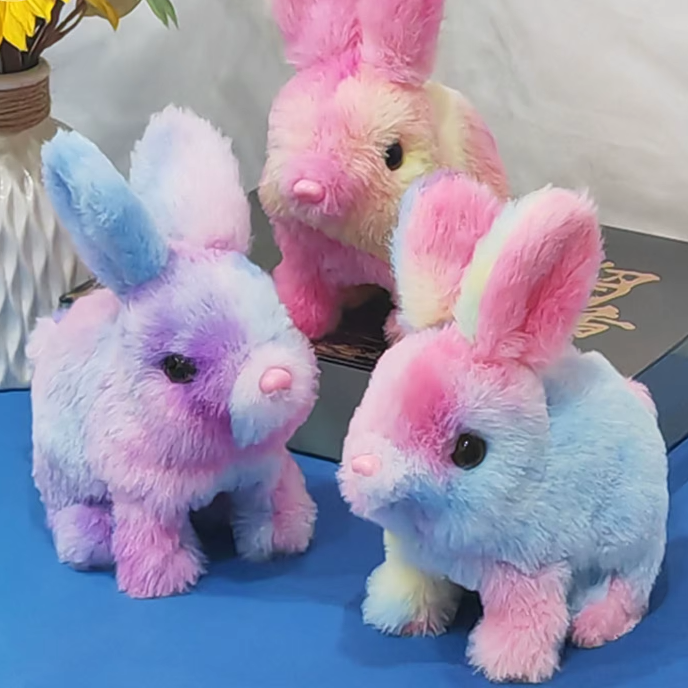 Tie-Dye Bunny Plushie, 4" | 10 cm