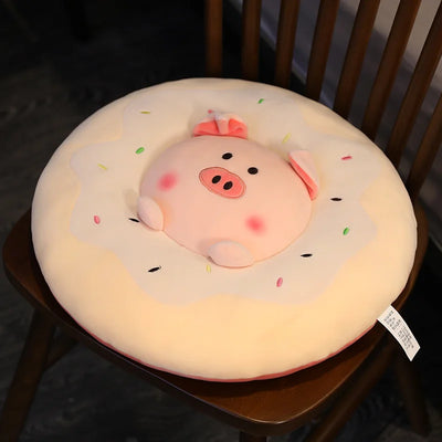 Animal Donut Plushie Seat Cushions, 16" | 40 cm plush toy – – Pig – Image 10 | Plushie Produce