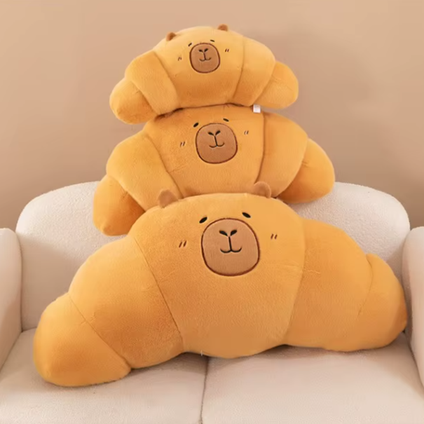 Capybara Croissant Plushie, 18-24" | 45-60 cm