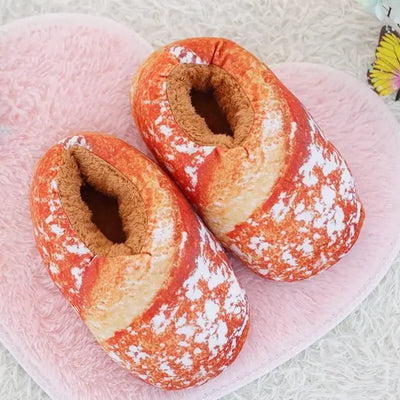 Baked Bread Children's Slippers- Four Varieties plush toy – – Sugar bread – Image 7 | Plushie Produce