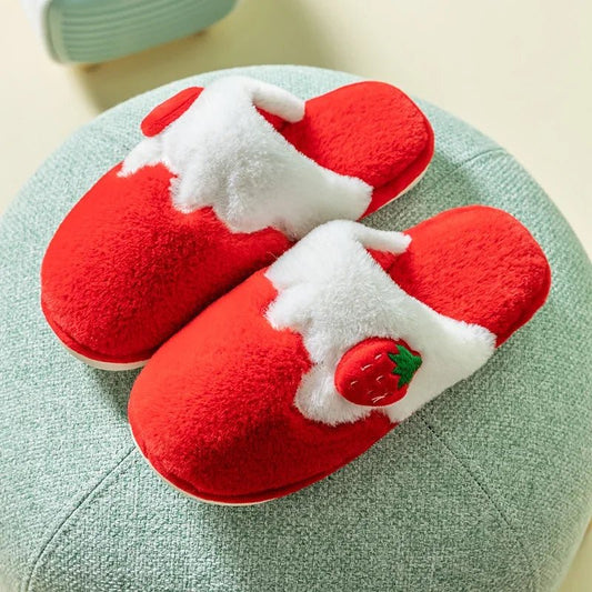 Bananas, Strawberries, & Avocados Plush Slippers