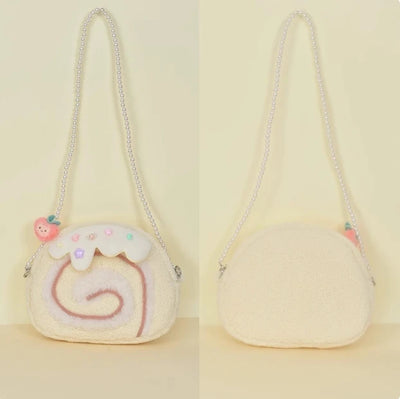 Cake Roll Plushie Shoulder Bag, 11"x9" | 28x23 cm plush toy – – D – Image 12 | Plushie Produce