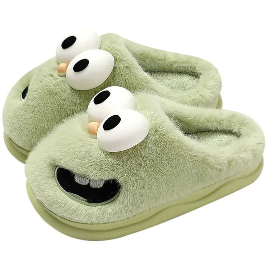 Cartoon Bird Plush Slippers, US Men 4-6.5/ Women 5.5-18