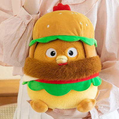 Chicken in a Hamburger Plushie, 12-20" | 30-50 cm plush toy – – – Image 5 | Plushie Produce